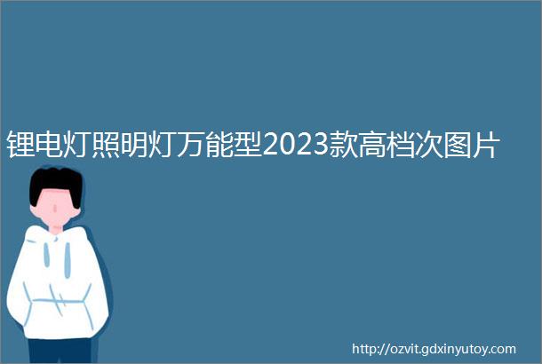 锂电灯照明灯万能型2023款高档次图片