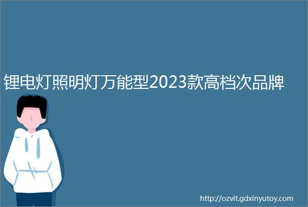 锂电灯照明灯万能型2023款高档次品牌